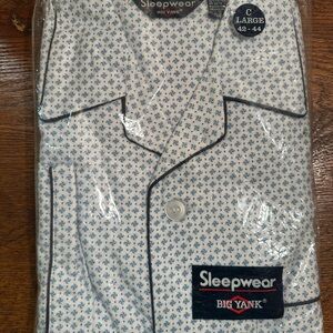 Pajama set blue and white size large 42-44